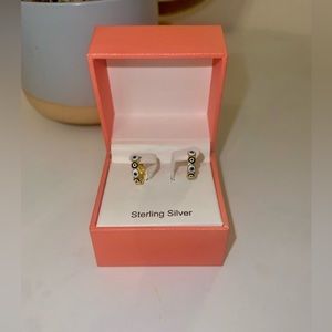 gold evil eye earrings